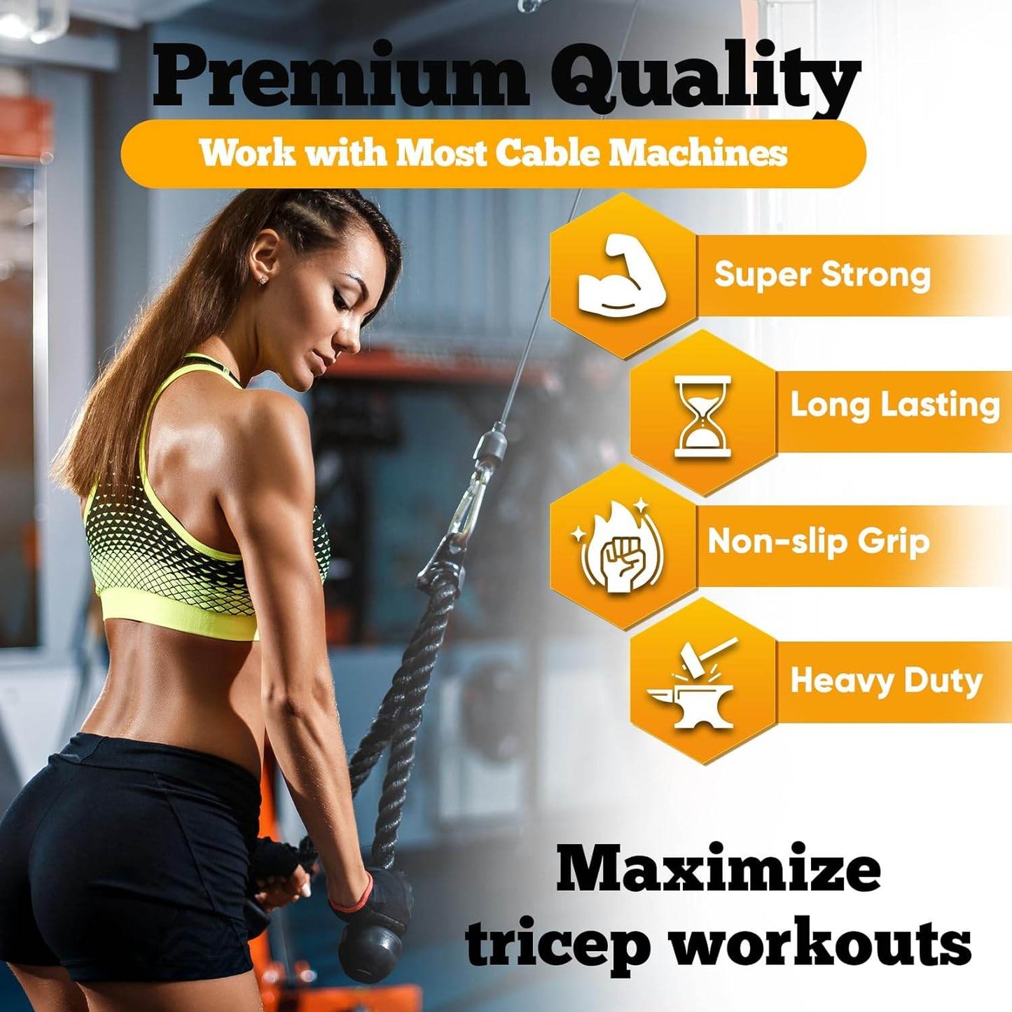 Tricep Pull Down Rope - FITECFIT