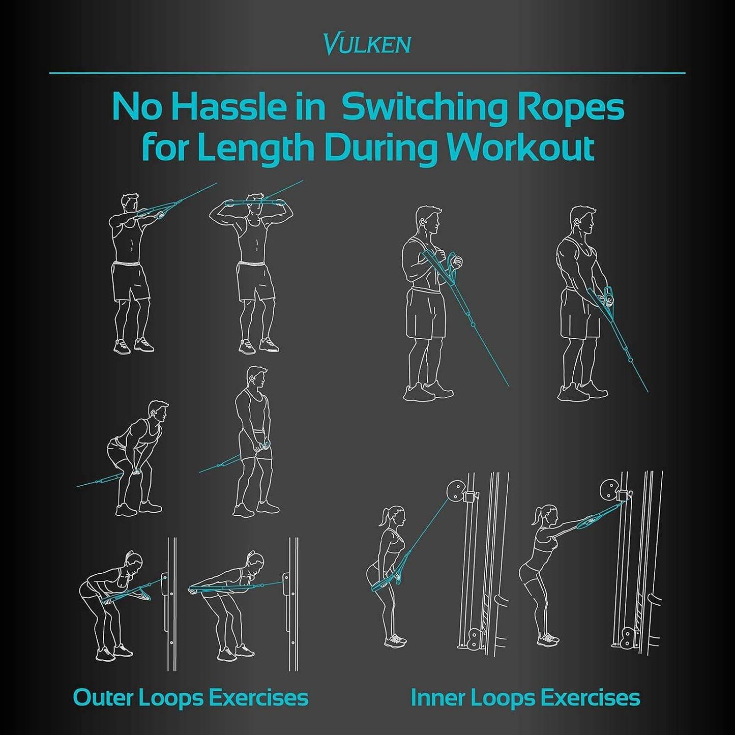 Tricep Rope Cable Attachment - FITECFIT