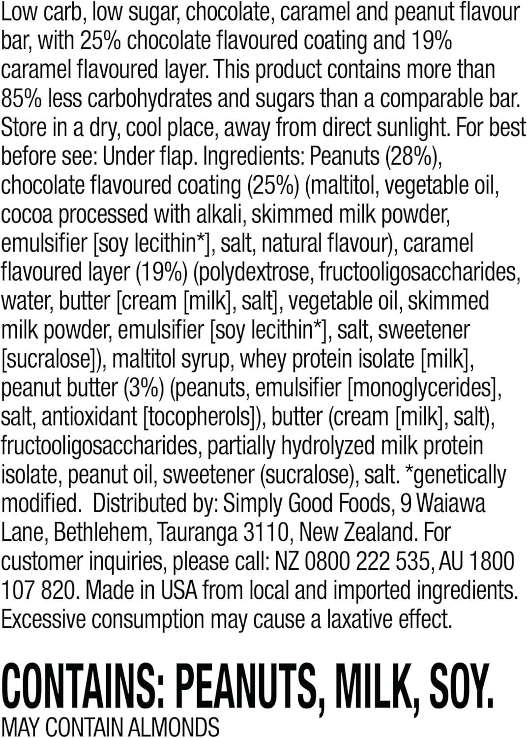Caramel Chocolate Nut Snack Bar - 5 Pack - FITECFIT