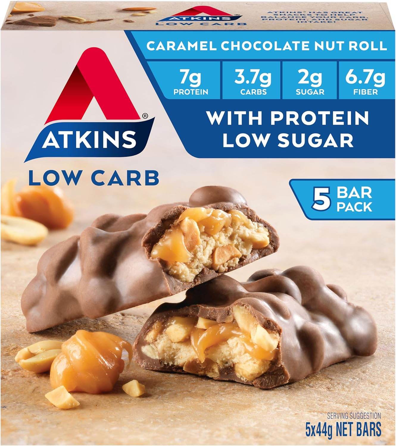 Caramel Chocolate Nut Snack Bar - 5 Pack - FITECFIT