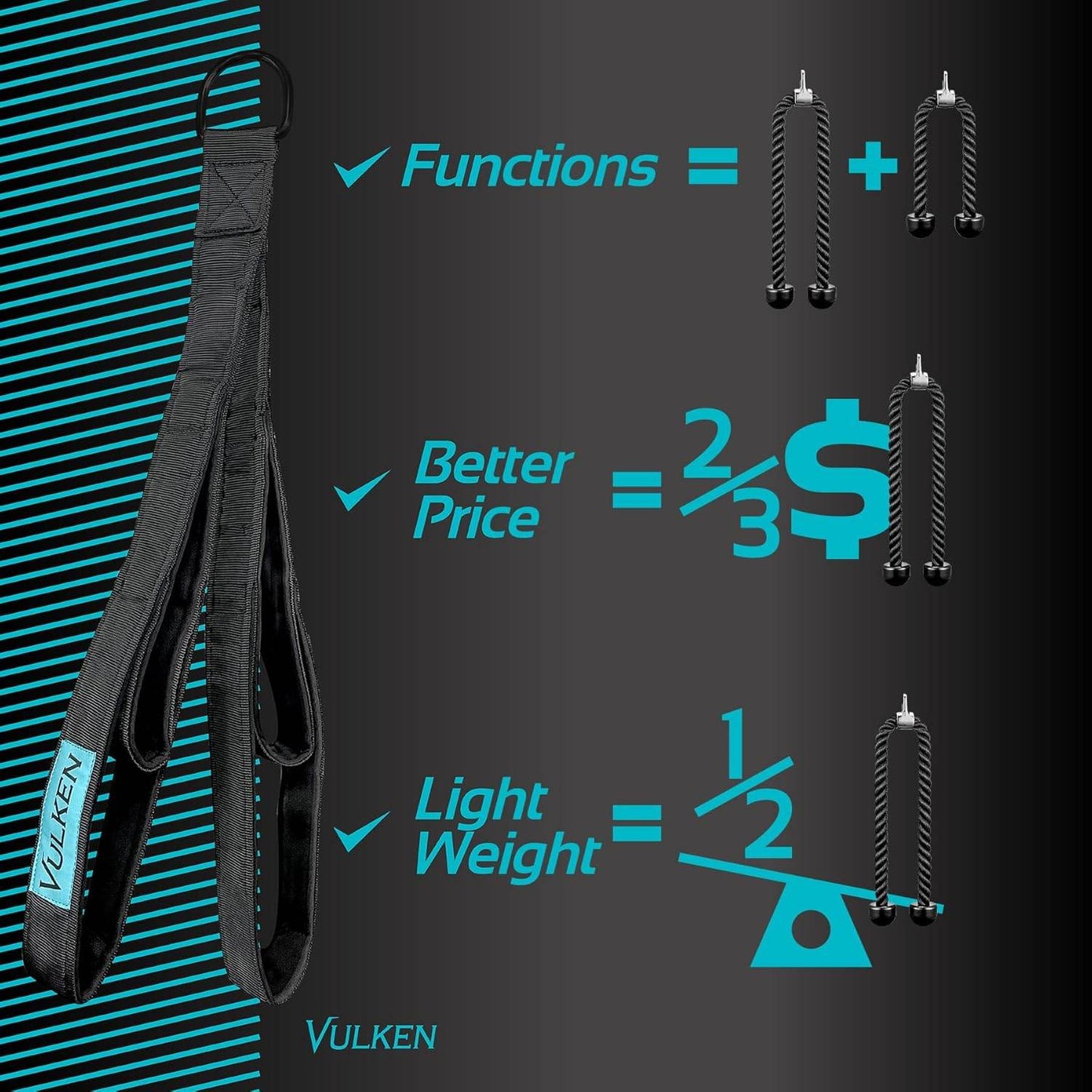 Tricep Rope Cable Attachment - FITECFIT