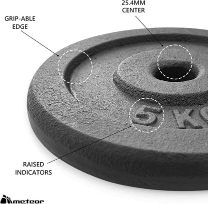 Meteor Essential Cast Iron Weight Plate 25.4Mm Hole - FITECFIT